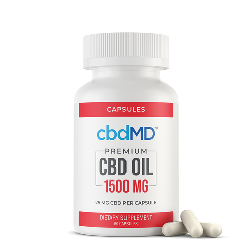 CBDMD Oil Softgel 1500mg Full Spectrum Hemp Oil | PRCBD