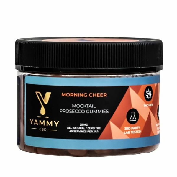 Yammy Morning Cheer Gummies 25 mg 40 Count - Mocktail Prosecco - PRCBD