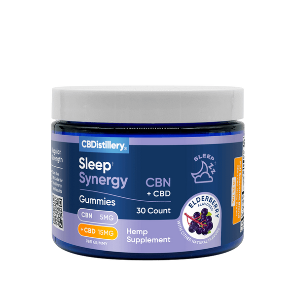 CBDistillery Sleep Synergy Gummies - 5mg CBN + 15mg CBD - Elderberry - 30ct