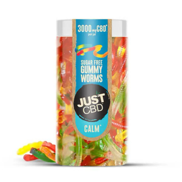 JustCBD Sugar Free Gummy Worms 3000mg