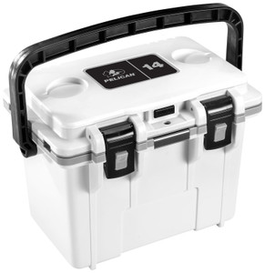 PELICAN 14Q-1-WHTGRY     14QT ELITE COOLER WHT/GRY