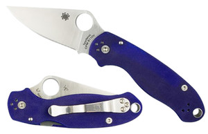 Spyderco C223GPDBL Para 3 Folding Knife – 2.95" CPM S110V Blade, Dark Blue G-10 Handle