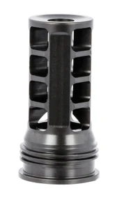 Huxwrx 1598 QD 338 Muzzle Brake Black with 3/4"-24 tpi Threads & 2.30" OAL for 338 Cal AR-Platform