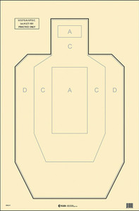 Action Target IPSCP100 Military IPSC/USPSA IPSC Paper Hanging 23" x 35" Black/White 100 Per Box