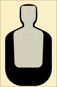 Action Target TQ19100 Qualification Standard Silhouette Paper Hanging 24" x 45" Black/Gray/White 100 Per Box