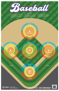 Action Target GSBASE100 Entertainment Ball Field Paper Hanging 23" x 35" Multi-Color 100 Per Box
