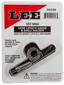 Lee Precision 90158 Case Length Gauge Silver, 357 Mag, Steel Works With Cutter/Lock Stud