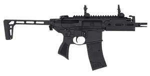 Sig Sauer Airguns AIR-RATTLER-BB MCX Rattler CO2 177 4.5mm Steel BB 30rd Semi-Automatic 300 FPS Velocity, 3rd Burst Mode, M-Lok Handguard, Flip-Up Sights,
