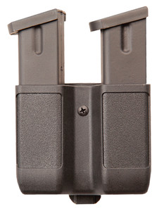 Blackhawk 410610PBK Double Mag Case Black Polymer Belt Clip Compatible w/ Double Stack 9mm/10mm/40/45/357