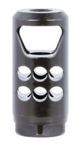 Ruger 90698 Hybrid Muzzle Brake Matte Black Steel 1/2"x28 Threads, 2.20" OAL 1" Diameter, 35 Cal