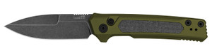 Kershaw 7205 Launch 22 Automatic 3.45" Folding Spear Point Plain CPM MagnaCut Steel Blade, OD Green Anodized w/Black Micarta Inserts Aluminum Handle