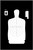 Action Target B34R100 Qualification Reverse Silhouette Paper Hanging 25 yds 17.50" x 23" Black/White 100 Per Box
