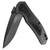 Kershaw 8310 Fringe 3" Folding Drop Point Plain Gray TiN 8Cr13MoV SS Blade Black/Gray Carbon Fiber/SS Handle