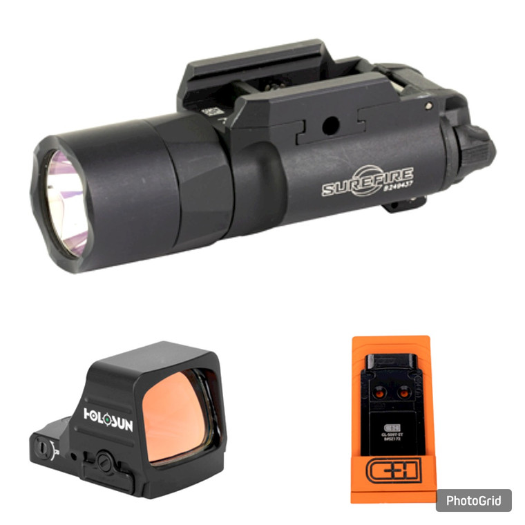 HOLOSUN 507 COMP (GREEN DOT) · CH PLATE · SUREFIRE X300U TURBO BUNDLE