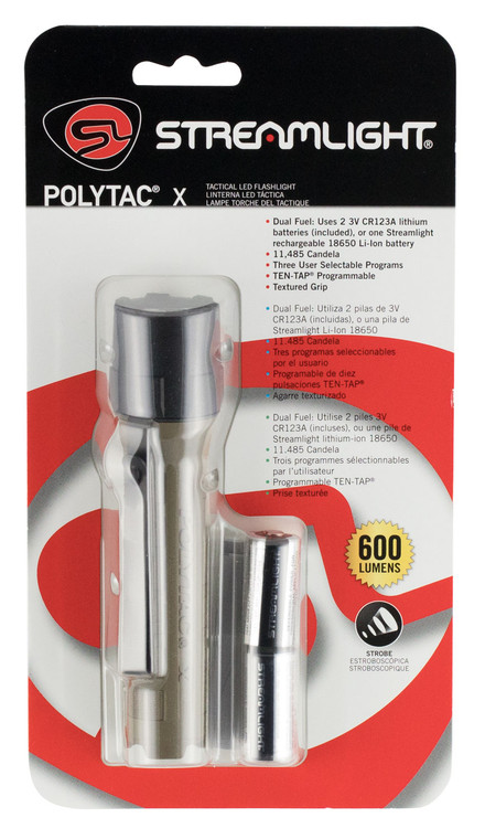 STL 88602  POLYTAC X FLASHLIGHT COYOTE CR123A