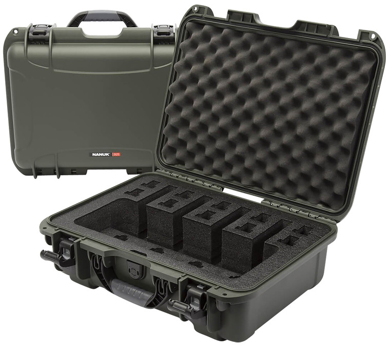 NANUK 925-4UP6   NANUK CASE W/FOAM 4UP - OLIVE