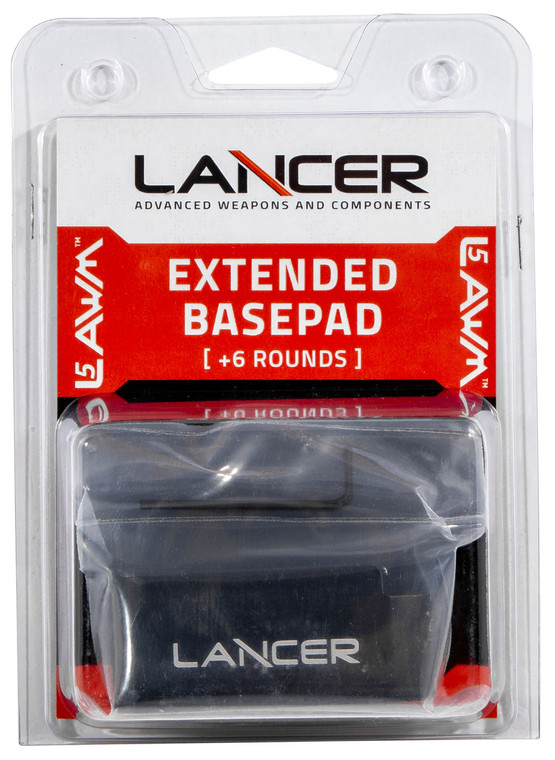 LANCER EXTBP06BLK     L5AWM +6 EXTENDED MAG BASEPD