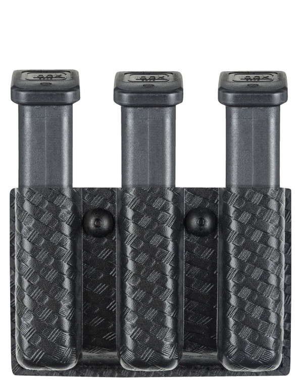 Safariland 775-83-48 Model 775 Open Top Triple Magazine Pouch for Glock 17 – STX Basketweave Black
