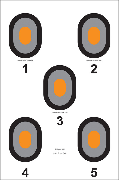 Action Target 530OC100 Bullseye Bullseye Paper 23" x 35" Multi-Color 100 Per Box