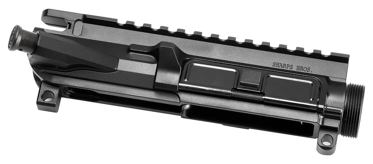 Sharps Bros SBUR04 Billet Upper Upper Receiver, 7075-T6 Aluminum w/Mil-Spec Anodized Finish, Stripped w/Forward Assist & Dust Cover For .223/5.56/.224