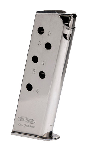 Walther Arms 2246009 PPK 6rd 380 ACP Stainless Steel