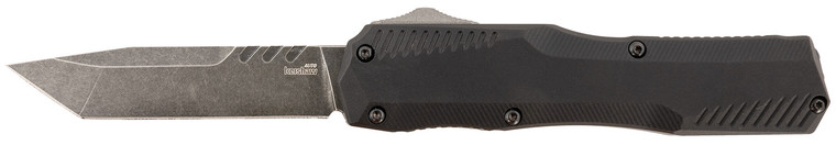 Kershaw 9000T Livewire Automatic 3.30" OTF Tanto Plain Black DLC CPM MagnaCut Steel Blade, Black Anodized Aluminum Handle
