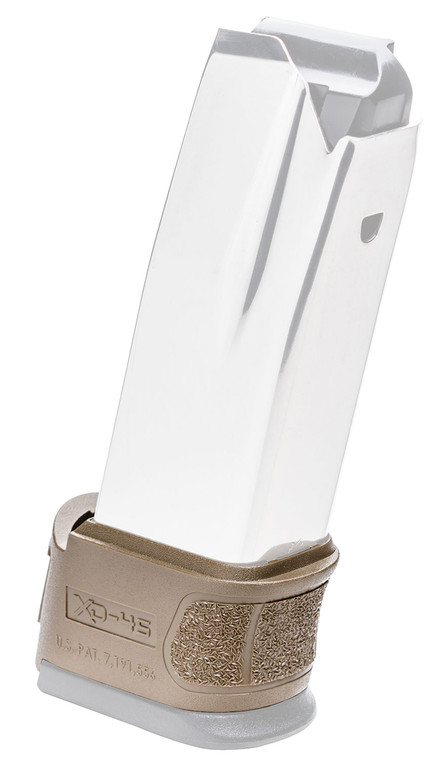 Springfield Armory XDG5007FDE Mag Sleeve made of Polymer with Flat Dark Earth Finish & 1 Piece Design for 45 ACP Springfield XD Mod.2 Magazines