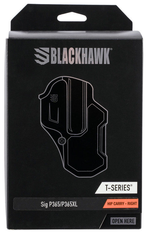 Blackhawk 410770BKR T-Series L2C Non-Light Bearing OWB Black Polymer Belt Slide Fits Sig P365/P365XL Right Hand