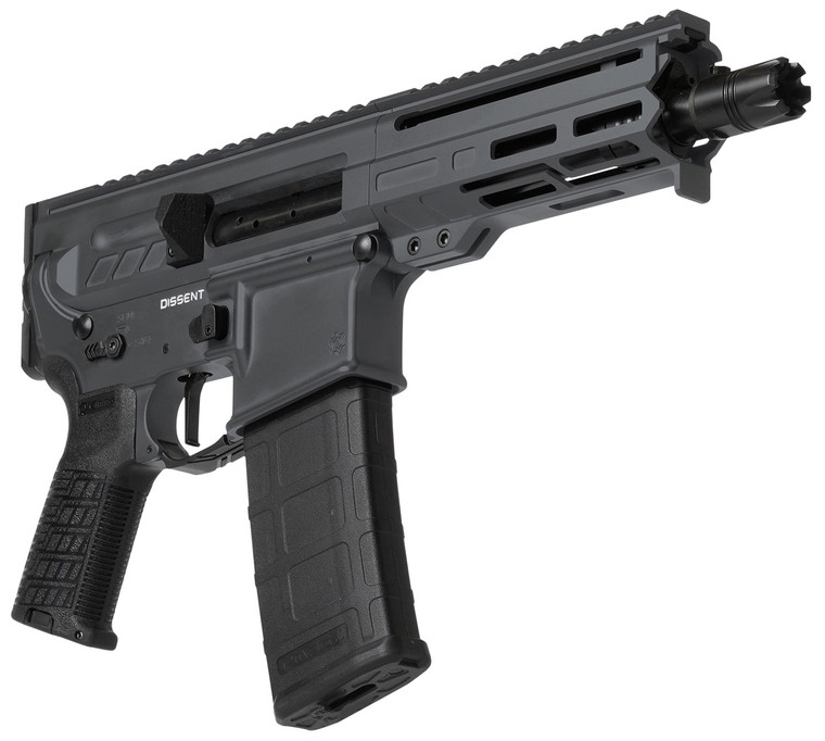 CMMG 30B0E67AB Dissent MK4 300 Blackout 6.50", Left Side Charging Handle, Armor Black, Zeroed Linear Comp, 4.60" M-LOK Handguard, Picatinny End Plate, Fits