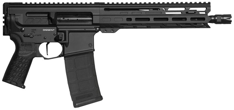 CMMG 55B8D86AB Dissent MK4 5.56x45mm NATO 10.50", Left Side Charging Handle, Armor Black, Zeroed Blast Comp, 9.60" M-LOK Handguard, Picatinny End Plate, Fits