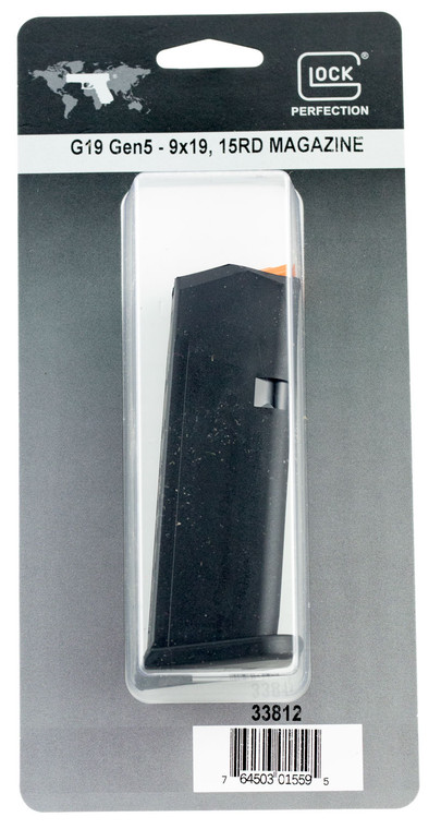 GLOCK 33812 G19 G5 9mm Magazine, 15-Round