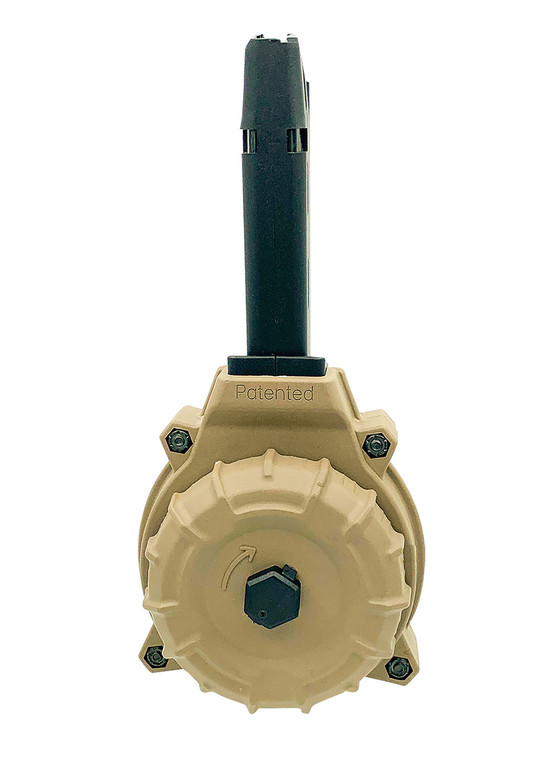 ProMag DRMA11FDE GLK 17/19 9mm Drum Magazine, 50-Round, FDE