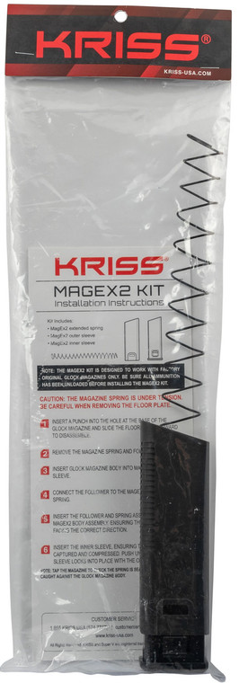 Kriss USA KVAMX2K45BL00 MAGEX2 KIT GLK21 .45 ACP Magazine, 17-Round
