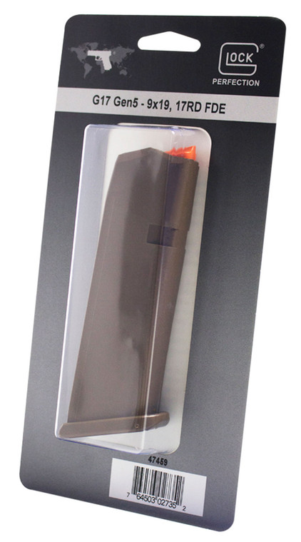 GLOCK 47459 G17 9mm Magazine, 17-Round, FDE