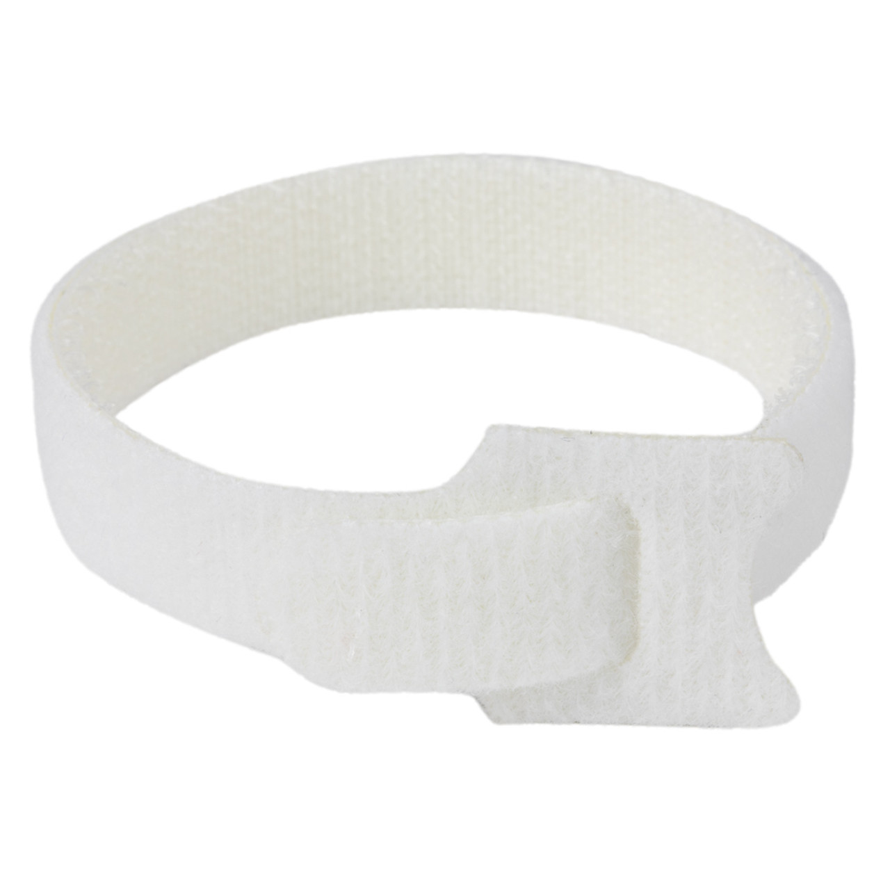 NavePoint 10 Inch Hook and Loop Cable Ties White - 25 Pack: Hook