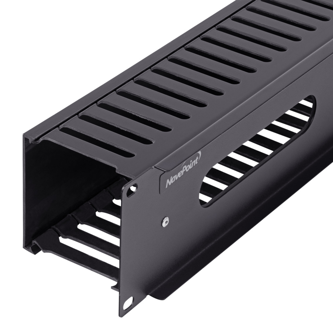 Navepoint 2U Metal Rack Mount Horizontal Cable Manager Duct Raceway for 19 Server Rack