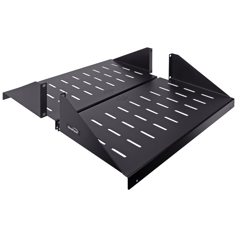 NavePoint 2U Cantilever Center Weighted Shelf (Slotted Venting) 20