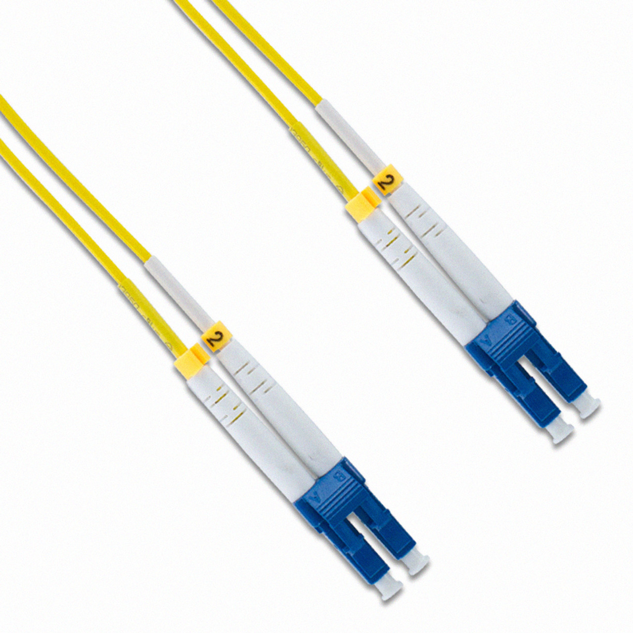 NavePoint LC-LC Fiber Optic Cable Duplex 9/125 Singlemode 1M Yellow