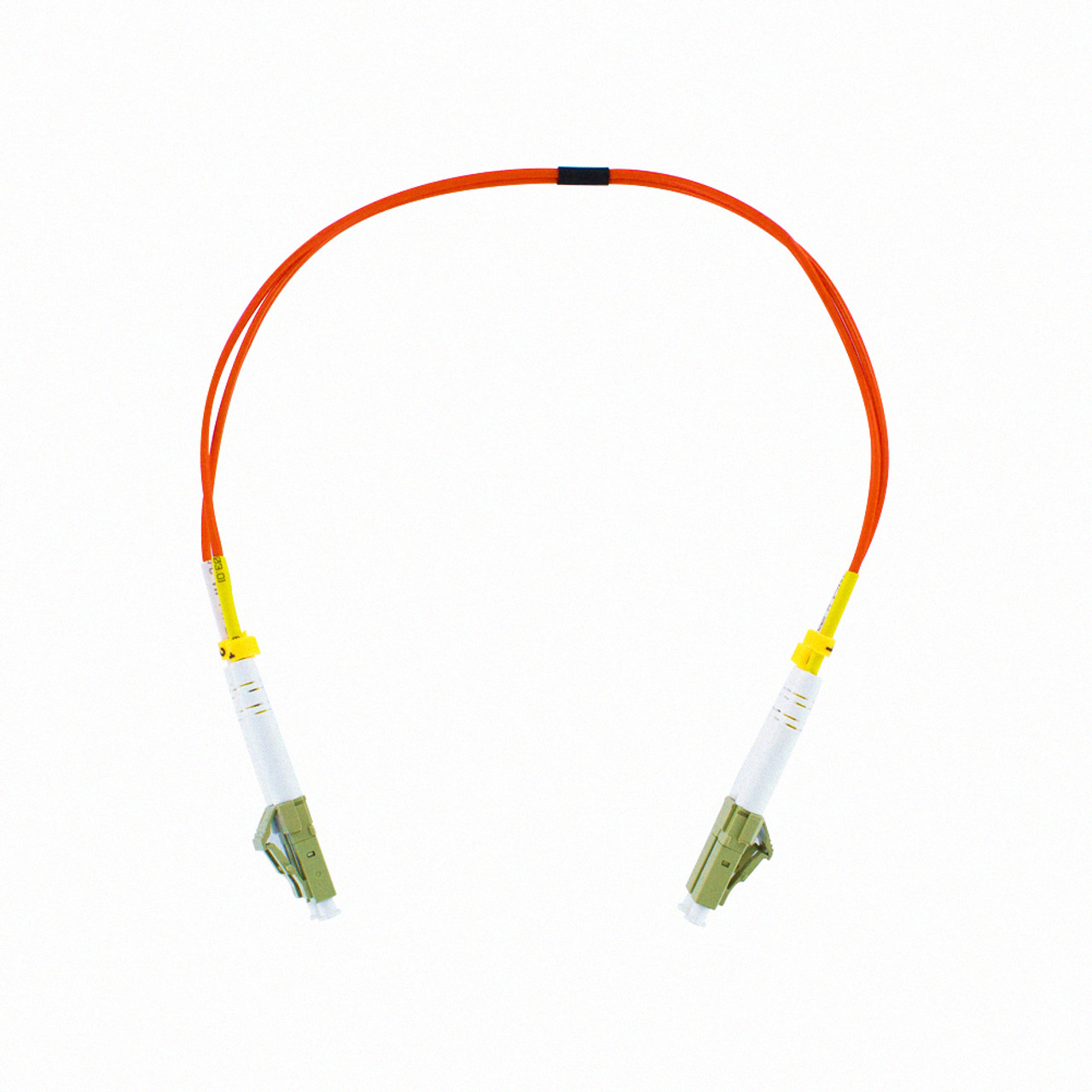 NavePoint LC-LC Fiber Optic Cable Duplex 50/125 Multimode .3M Orange