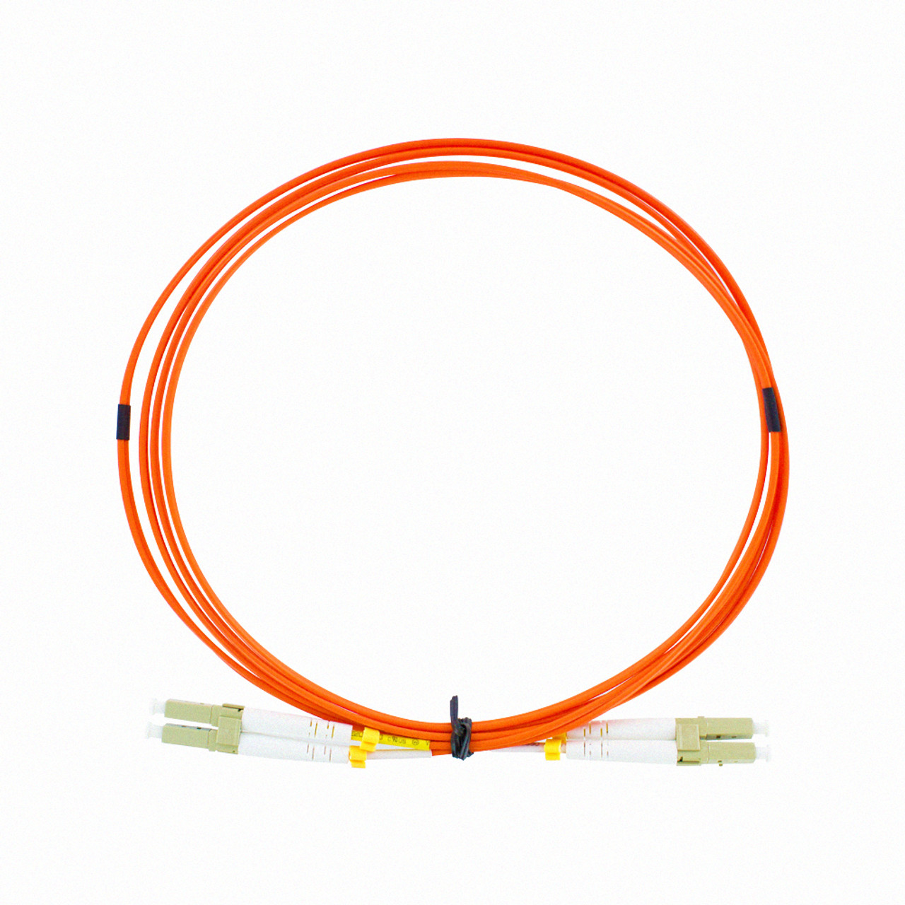 NavePoint LC-LC Fiber Optic Cable Duplex 50/125 Multimode 2M Orange