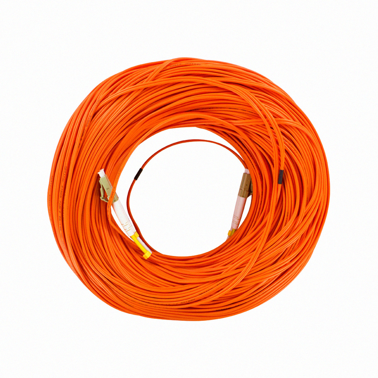 NavePoint LC-LC Fiber Optic Cable Duplex 50/125 Multimode 150M Orange