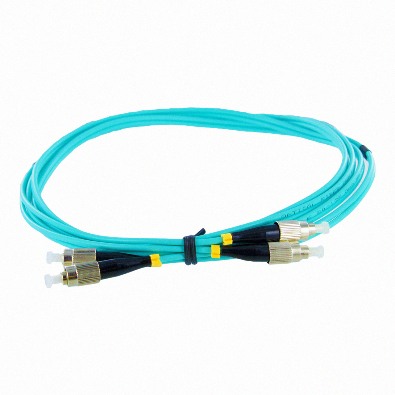 NavePoint FC-FC 10GB Fiber Optic Cable Duplex 50/125 Multimode 2M Aqua