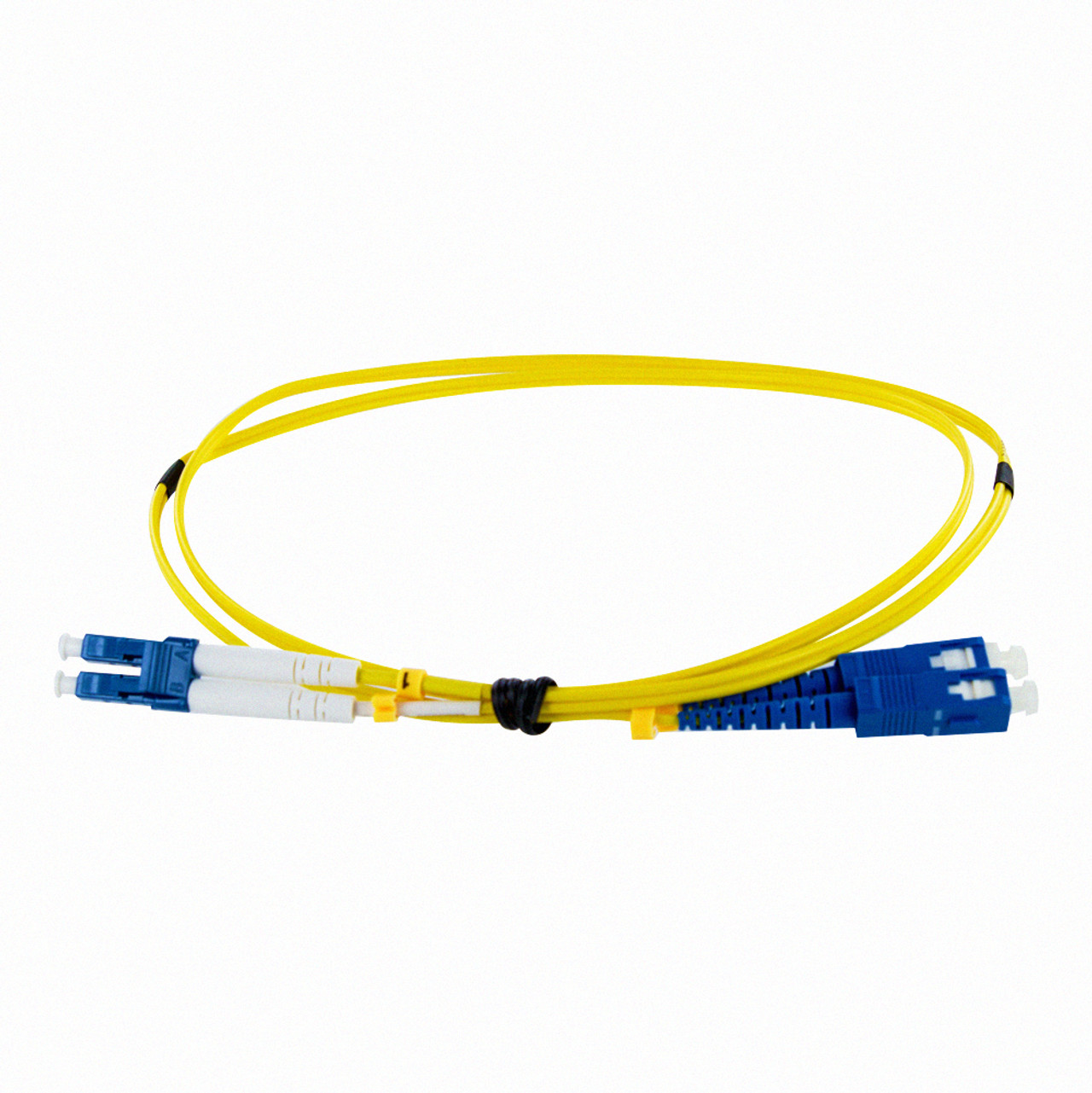 NavePoint LC-LC Fiber Optic Patch Cable Duplex 9/125 Singlemode 1M Yellow