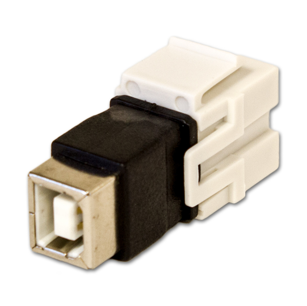 NavePoint USB 2.0 B Female to Female Keystone Adapter White 10-pack