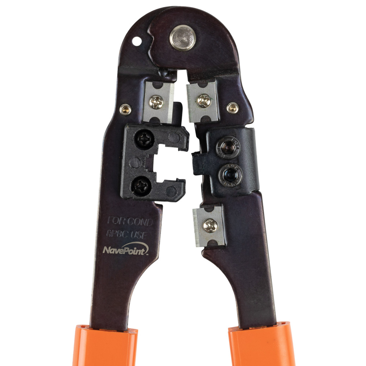 NavePoint Network Lan Modular RJ45 8P8C Cable Wire Crimper Cutter Stripper Ethernet Orange