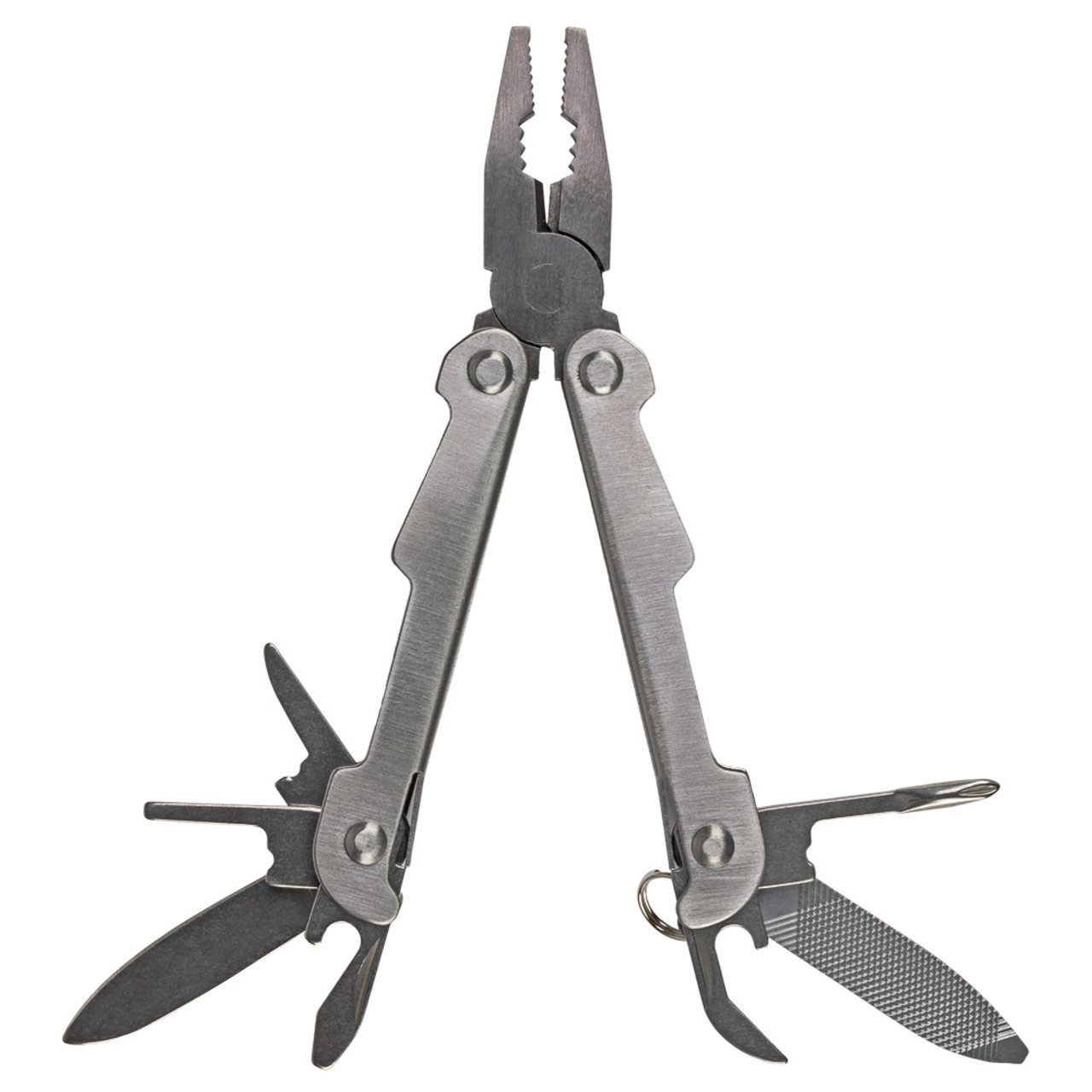 NavePoint Stainless Steel Compact 12 in 1 Pocket Multi Tool With Belt Loop Sheath 5 inch