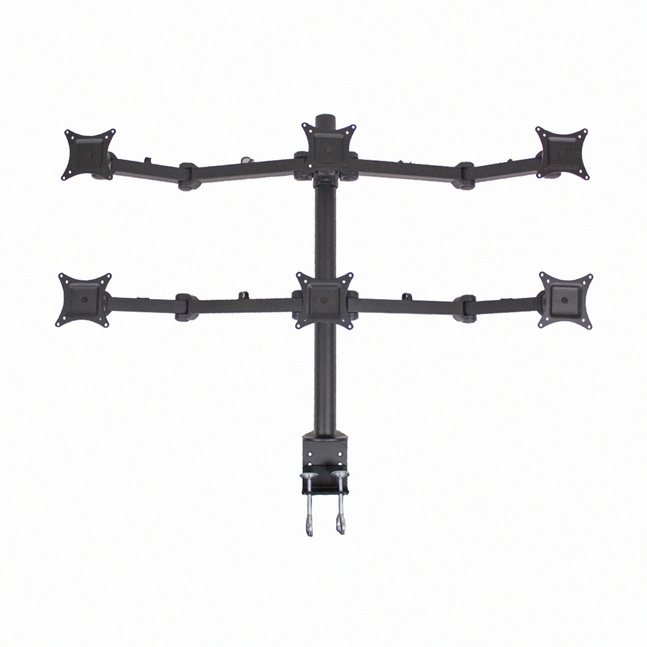 NavePoint Hex LCD Monitor Mount Adjustable 6 Screens upto 24-Inches Black