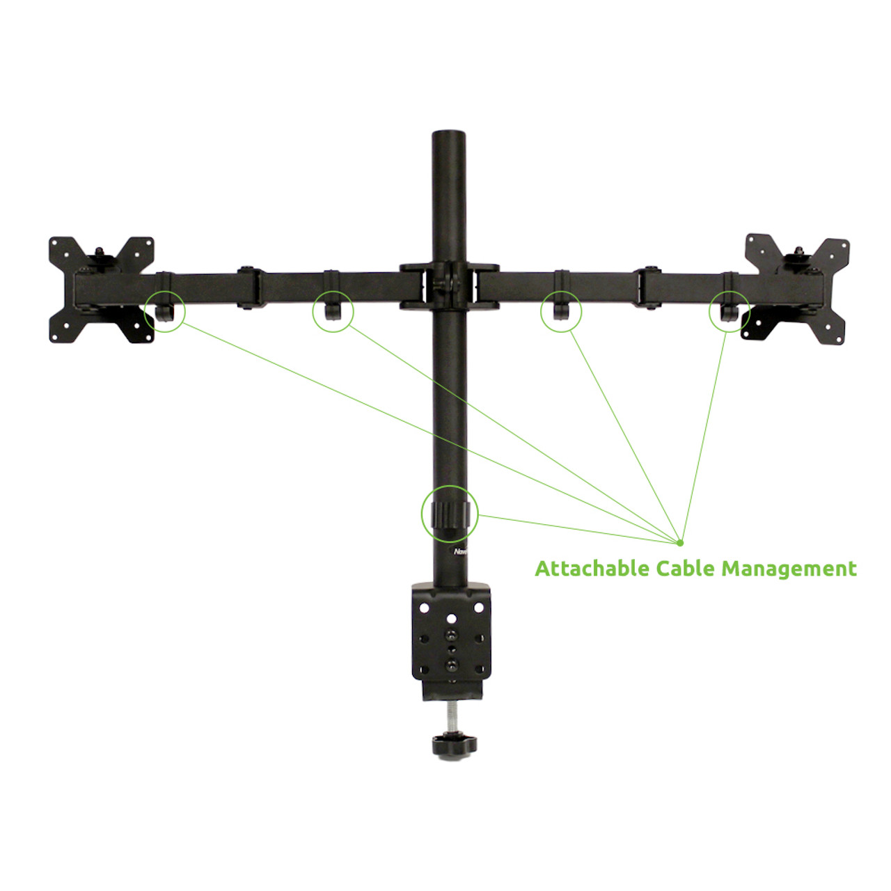 NavePoint Single LCD Monitor Mount Adjustable Arm Grommet to 27"