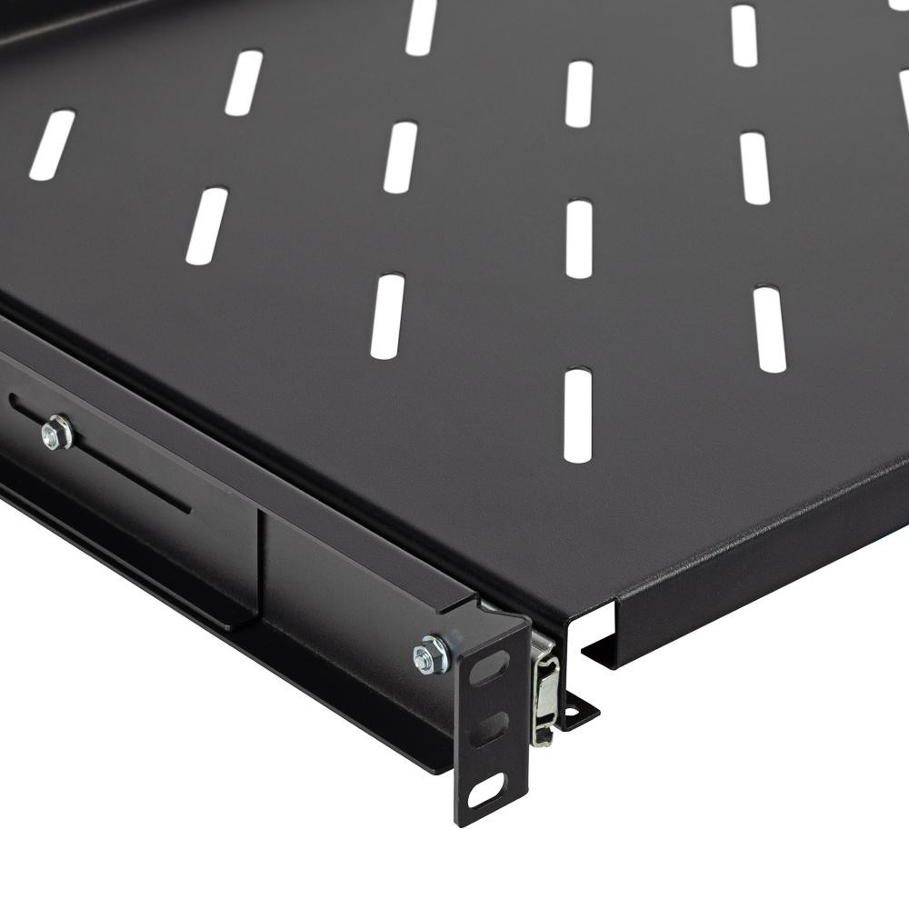 NavePoint 1U Vented Sliding 4-Post Adjustable 30" - 33" (750mm) Deep