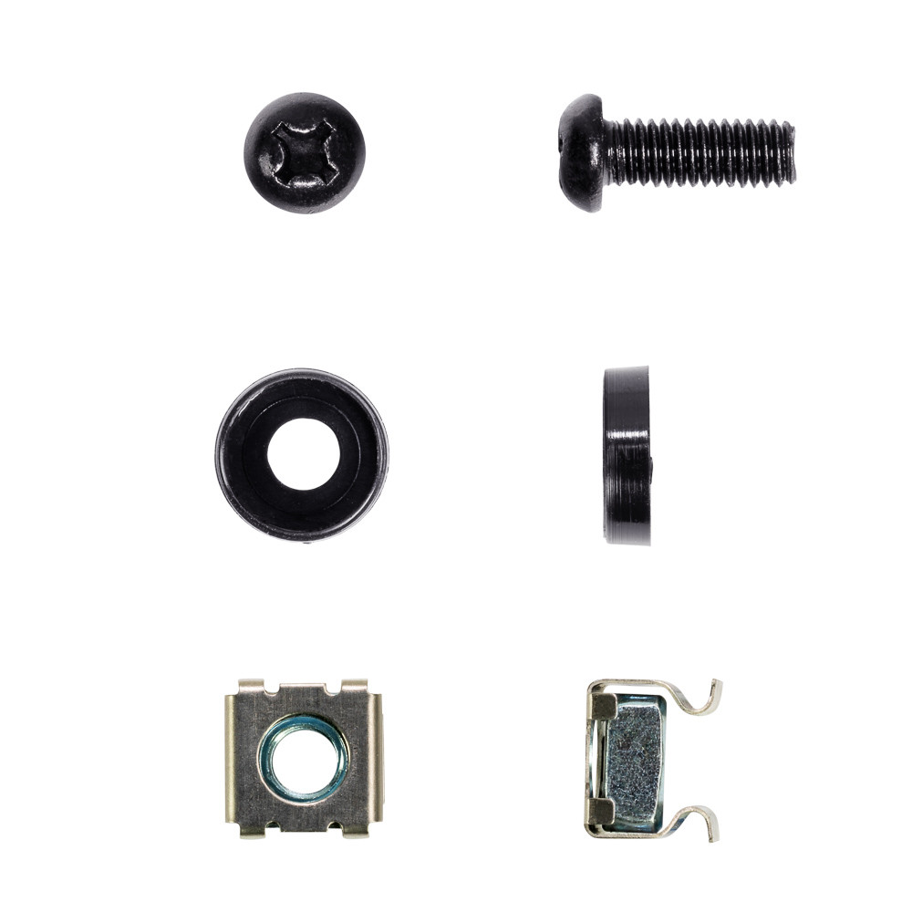 NavePoint M6 Cage Nuts and Screws, 50 pack: Cage Nuts